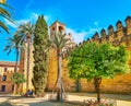 The rampart, belfry and Tower of Lions, Alcazar of Cordoba, Spain