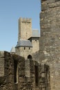 Rampart of Carcassonne Royalty Free Stock Photo