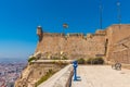 Rampart of castle of Santa Barbara in Alicante, Spain Royalty Free Stock Photo