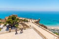 Rampart of castle of Santa Barbara in Alicante, Spain Royalty Free Stock Photo