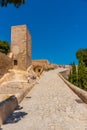 Rampart of castle of Santa Barbara in Alicante, Spain Royalty Free Stock Photo