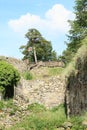 Ramparts of castle Girls Stone Royalty Free Stock Photo