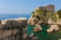 Ramparts and Fort Lovrijenac. Dubrovnik. Croatia Royalty Free Stock Photo