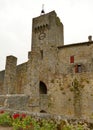 The ramparts of the fortified medieval village of Larressingle Royalty Free Stock Photo