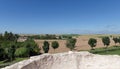 ÃÂ®le de France fields and ramparts of the medieval city of Provins