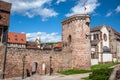 Ramparts in Obernai town center, Alsace wine route, France