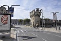 Avignon, 10th september: The City Wall Ramparts with Porte de L` Oulle of Old Town of Avignon in Provence France