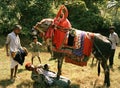 Ramprakesh and his dancing bull Shapora gypsy camp Goa India