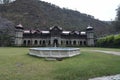 Rampur Palace with fountain at Rampur Bushahr in Shimla, Himachal Pradesh, India. Royalty Free Stock Photo