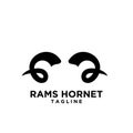 Goat sheep rams line horn hornet set logo icon designs vector simple illustrationa
