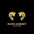 Goat sheep rams line horn hornet set logo icon designs vector simple illustrationa