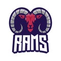 Rams esport logo design template, Goat logo vector illustration Royalty Free Stock Photo