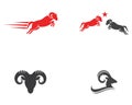 Rams head logo design icon