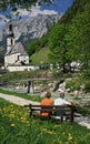 Ramsau Village In The Alps