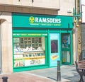 Ramsdens pawnbrokers with 3 balls sign Royalty Free Stock Photo