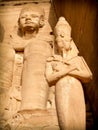 Ramses II and Nefertari, Abu-Simbel Royalty Free Stock Photo