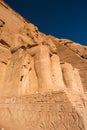 Ramses II statue at Abu Simbel temple in Aswan in Upper Egypt near Sudan Royalty Free Stock Photo