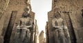 Ramses II statues at Luxor Temple Royalty Free Stock Photo