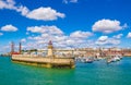 Ramsgate marina pier and lighthouse Kent England Royalty Free Stock Photo