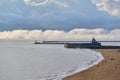 Ramsgate, United Kingdom - December 11, 2022: Fog behind Ramsgate Harbour