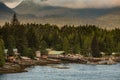 Ramshackle Coastal Buildings Near Ketchikan