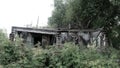 Ramshackle village houses in the North of Russia