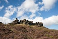 Ramshaw rocks in the Staffordshire moorlands on a sunny day Royalty Free Stock Photo