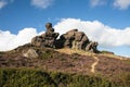 Ramshaw rocks in the Staffordshire moorlands on a sunny day Royalty Free Stock Photo