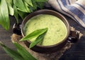 Ramsons cream soup Royalty Free Stock Photo