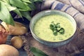 Ramsons cream soup Royalty Free Stock Photo