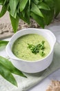 Ramsons cream soup Royalty Free Stock Photo
