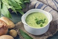 Ramsons cream soup Royalty Free Stock Photo