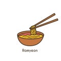ramyeon. Vector illustration decorative design