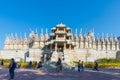 Ranakpur, India - February 2, 2017: Exterior of the majestic jainist temple at Ranakpur, Rajasthan, India. Architectural details o Royalty Free Stock Photo