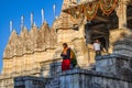 Ranakpur, India - Jan 02, 2020: Chaumukha Mandir, the main jain temple at Ranakpur, India