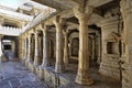 Decorative and beautifully carved Ranakpur Jain temple or Chaturmukha Dharana Vihara