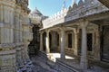 Decorative and beautifully carved Ranakpur Jain temple or Chaturmukha Dharana Vihara