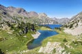 Ranas Lake iand Respomuso lake in Tena Valley in The Pyrenees, Huesca, Spain. Royalty Free Stock Photo