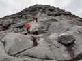 Ranau, Sabah-11th March 2021. Unidentified several climbers were descending from the top of the mountain.