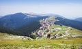 Ranca mountain resort in Parang Carpathians Royalty Free Stock Photo