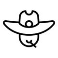 Ranch cowboy icon, outline style