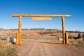 Ranch Entrance Gate Country Farm Marquee Royalty Free Stock Photo