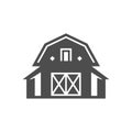 Ranch house farm agricultural village building icon vector rural countryside industrial farmland