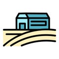 Ranch house icon vector flat