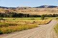 Ranch Land Along a Gravel Road Royalty Free Stock Photo