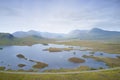 Ranch moor aerial view and the West Highland Way walk path Royalty Free Stock Photo