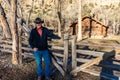 Ranch owner Vince Kotny poses in front of classic Western Historic