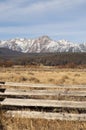 Ranch Range Fence Sun Valley Idaho Sawtooth Mountain Range Royalty Free Stock Photo