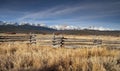 Ranch Range Fence Sun Valley Idaho Sawtooth Mountain Range Royalty Free Stock Photo