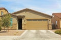 Ranch Stucco Home in Tucson, Arizona Royalty Free Stock Photo